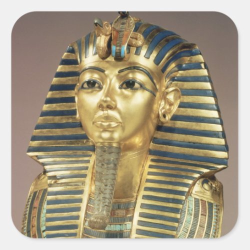 The gold funerary mask from tomb of square sticker