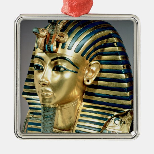 The gold funerary mask, from tomb of Tutankhamun Metal Ornament (Front)