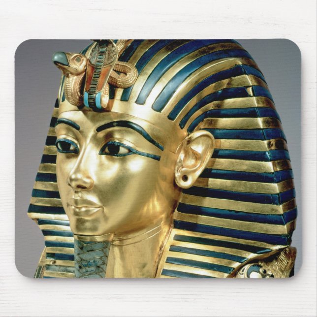 The gold funerary mask, from tomb of Tutankhamun Mouse Pad (Front)
