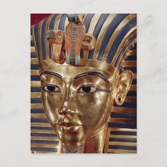 The gold mask, from the Treasure of Postcard (Front)
