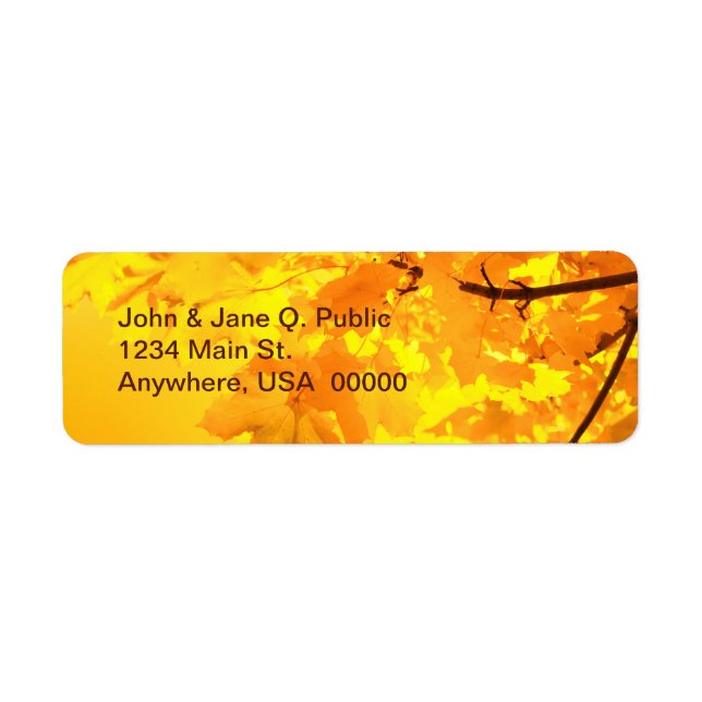 The Gold of Autumn Label (Front)