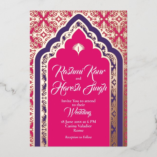The Gold Portal Foil Invitation (Front)