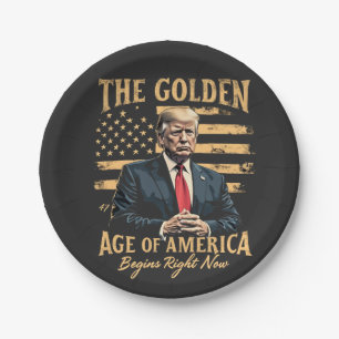 The Golden Age of America Begins Now Paper Plates