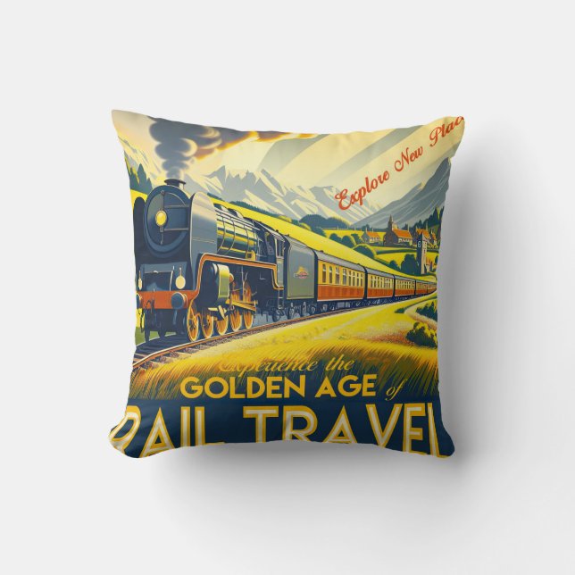 The Golden Age Throw Pillow (Front)