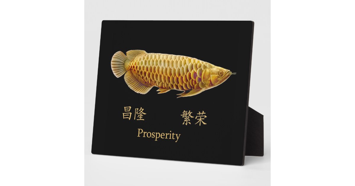 The Golden Arowana Fish Prosperity Plaque | Zazzle.com