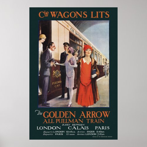 The Golden Arrow Vintage Poster 1925