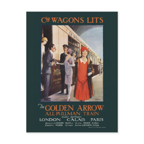 The Golden Arrow Vintage Poster 1925 Postcard