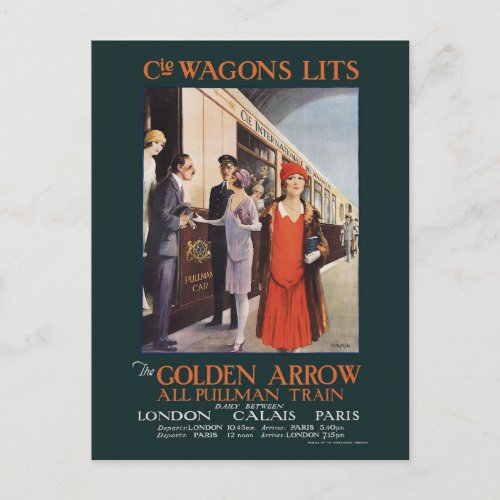 The Golden Arrow Vintage Poster 1925 Postcard