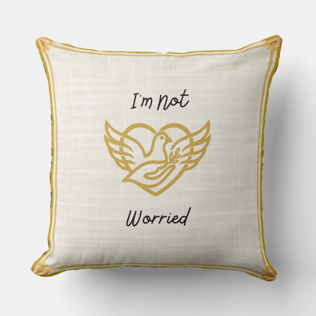 The Golden Assurance Throw Pillow (Front)