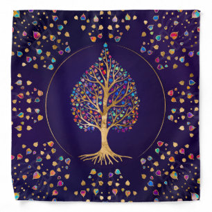 The Golden Bodhi tree - colorful leaves Bandana