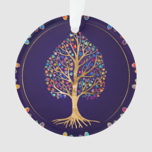 The Golden Bodhi tree - colorful leaves Ornament