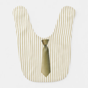 The Golden Brown Business Tie Baby Bib