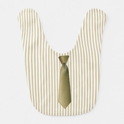 The Golden Brown Business Tie Baby Bib