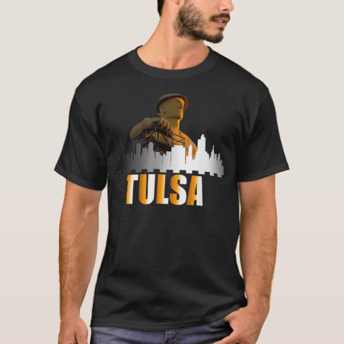 The Golden Driller of Tulsa Oklahoma and the Tulsa T_Shirt