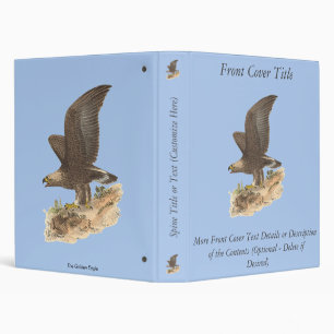 The Golden Eagle (Aquila chrysaetos) NY Bird Image 3 Ring Binder