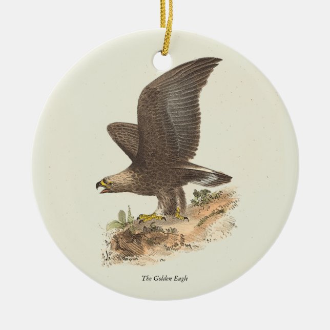 The Golden Eagle	(Aquila chrysaetos) NY Bird Image Ceramic Ornament (Front)