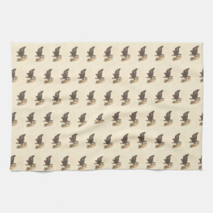 The Golden Eagle	(Aquila chrysaetos) NY Bird Image Kitchen Towel