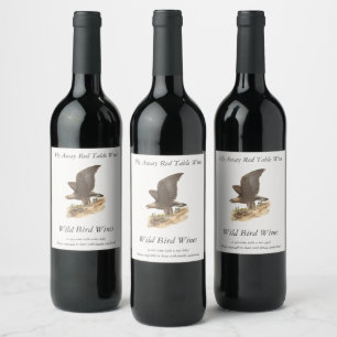 The Golden Eagle (Aquila chrysaetos) NY Bird Image Wine Label