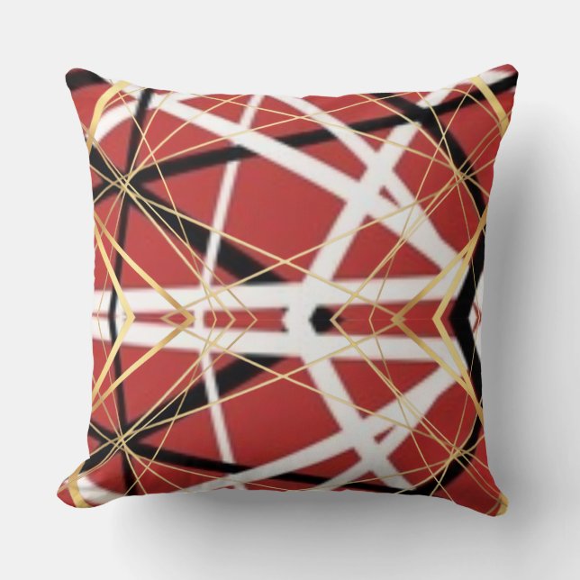 The Golden Eddie Frankenstein  Throw Pillow (Front)