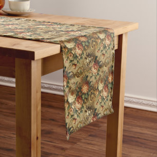 The Golden Fiend – Gothic Floral  Short Table Runner