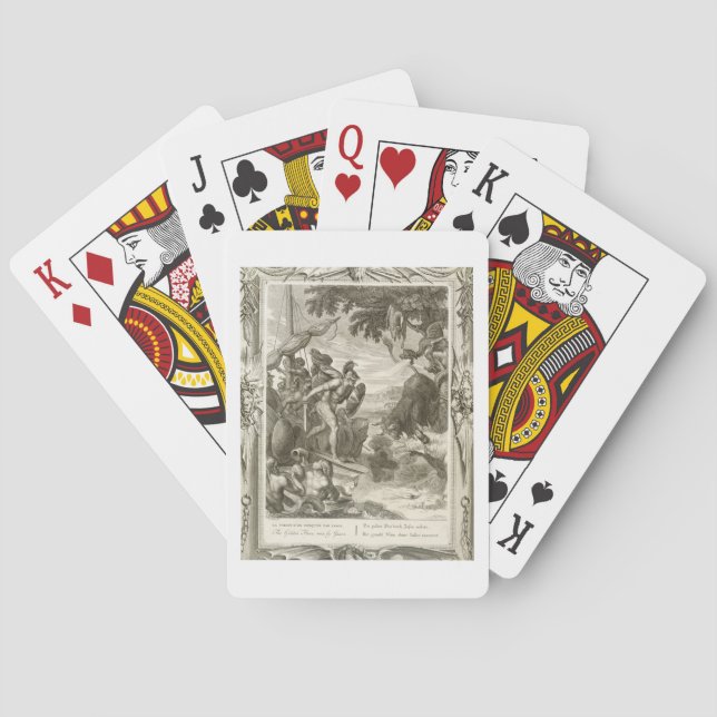 The Golden Fleece Won by Jason (engraving) Poker Cards (Back)