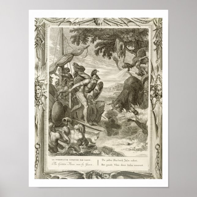The Golden Fleece Won by Jason (engraving) Poster (Front)