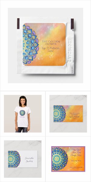 The Golden Flower Blue Purple Mandala