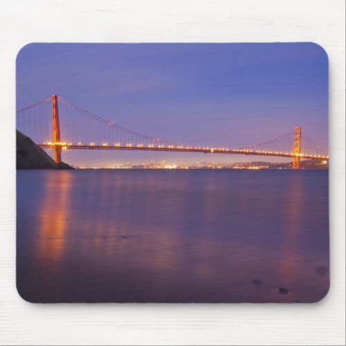 The Golden Gate Bridge at dusk from Kirby Cove Mouse Pad