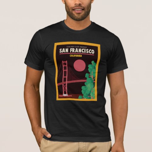 The Golden Gate Bridge at Night T_Shirt