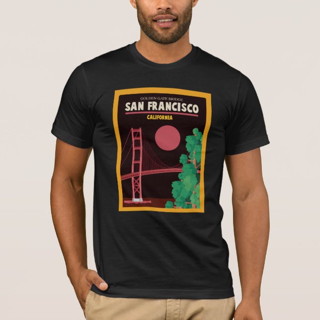 The Golden Gate Bridge at Night T-Shirt (Front)