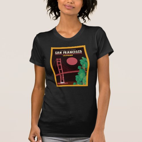 The Golden Gate Bridge at Night T_Shirt