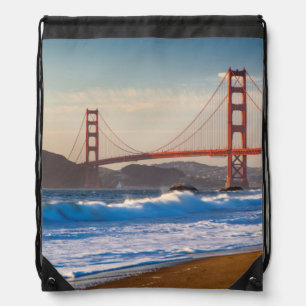 The Golden Gate Bridge From Baker Beach Drawstring Bag