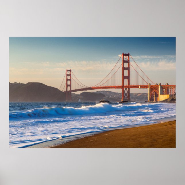 The Golden Gate Bridge From Baker Beach Poster (Front)