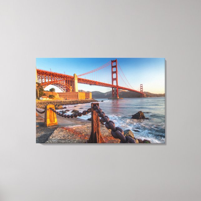 The Golden Gate Bridge From Fort Point Canvas Print (Front)
