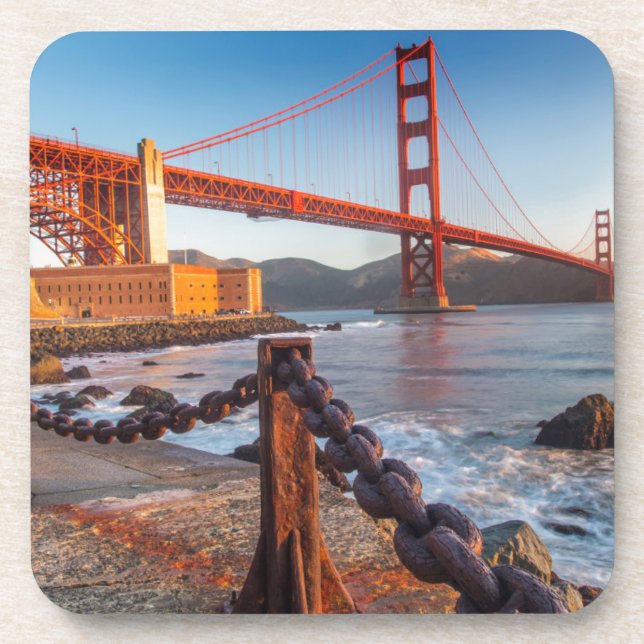 The Golden Gate Bridge From Fort Point Drink Coaster (Front)