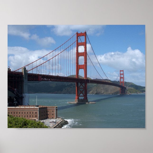 The Golden Gate Bridge in Frisco Poster (Front)