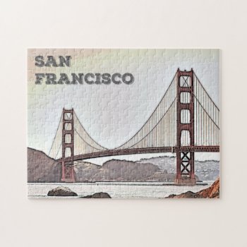 The Golden Gate Bridge - San Francisco California Jigsaw Puzzle by CreativeMastermind at Zazzle