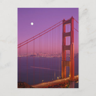 The Golden Gate Bridge shortly after sunset, Postcard