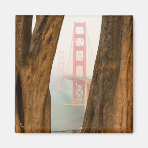 The Golden Gate Bridge Trees from Overlook View Magnet
