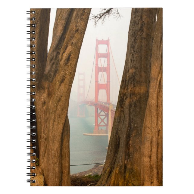 The Golden Gate Bridge | Trees from Overlook View Notebook (Front)