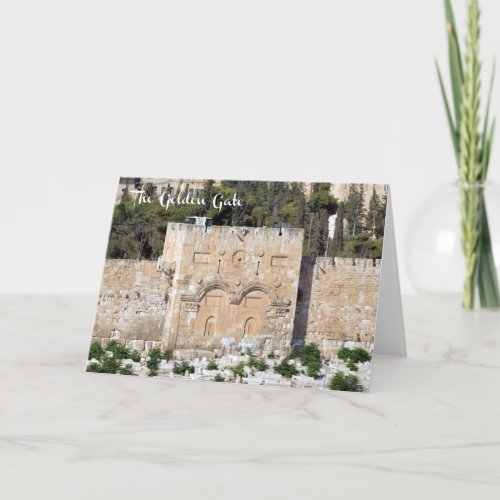 The Golden Gate Old City of Jerusalem Israel _  Card