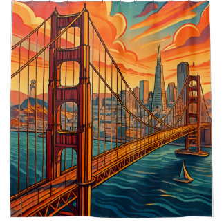The Golden Gate Shower Curtain