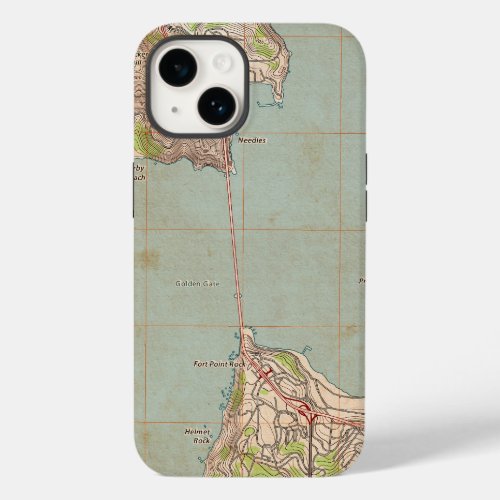 The Golden Gate Topographic Map Case_Mate iPhone 14 Case