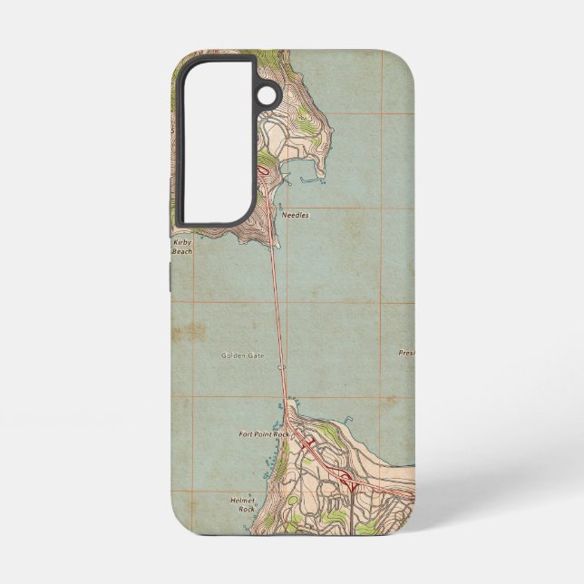The Golden Gate Topographic Map Samsung Galaxy Case (Back)
