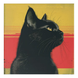 The Golden Gaze Mid-Century Acrylic Print