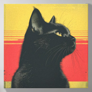 The Golden Gaze Mid-Century Canvas Photo Tile