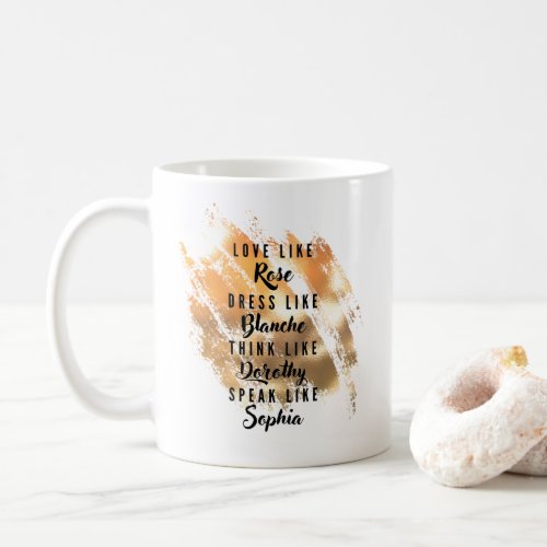 The Golden Girls Typography Gold Foil Coffee Mug