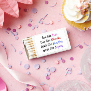 The Golden Girls Typography Matchboxes
