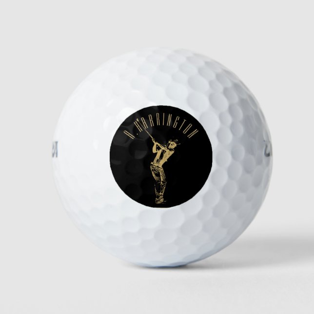 The golden golfer  golf balls (Front)