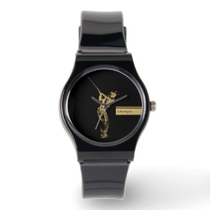 The golden golfer watch